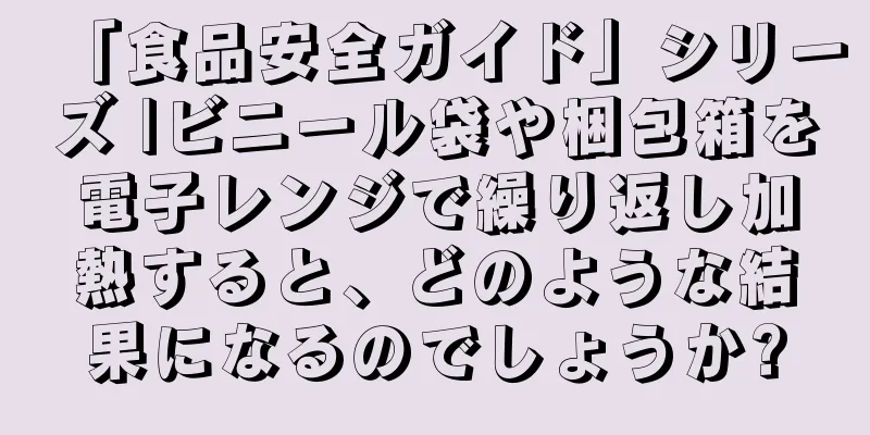 「食品安全ガイド」シリーズ |ビニール袋や梱包箱を電子レンジで繰り返し加熱すると、どのような結果になるのでしょうか?