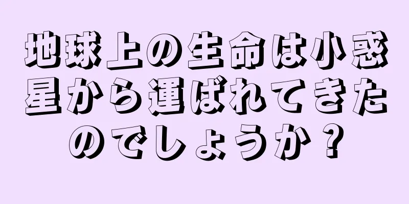 地球上の生命は小惑星から運ばれてきたのでしょうか？