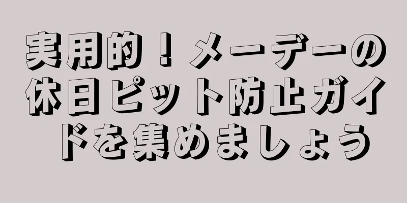 実用的！メーデーの休日ピット防止ガイドを集めましょう