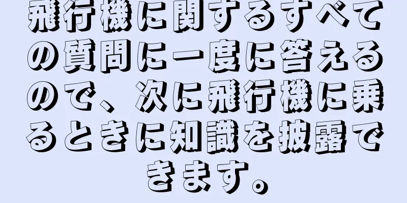 飛行機に関するすべての質問に一度に答えるので、次に飛行機に乗るときに知識を披露できます。