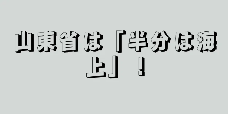山東省は「半分は海上」！