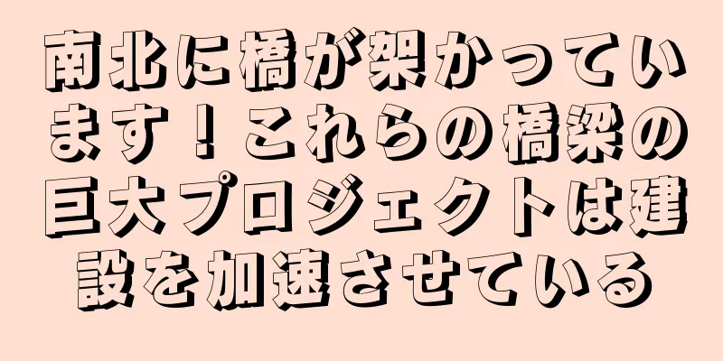 南北に橋が架かっています！これらの橋梁の巨大プロジェクトは建設を加速させている