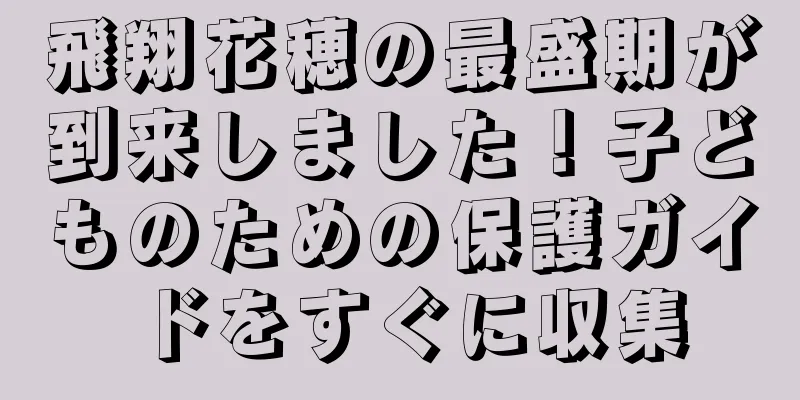 飛翔花穂の最盛期が到来しました！子どものための保護ガイドをすぐに収集