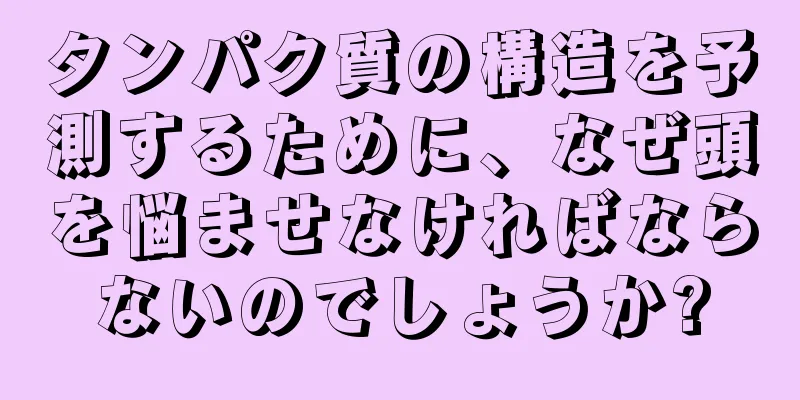 タンパク質の構造を予測するために、なぜ頭を悩ませなければならないのでしょうか?