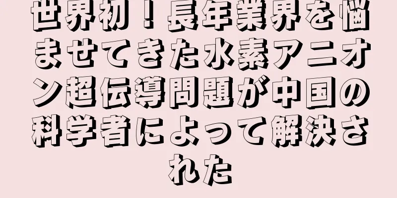 世界初！長年業界を悩ませてきた水素アニオン超伝導問題が中国の科学者によって解決された
