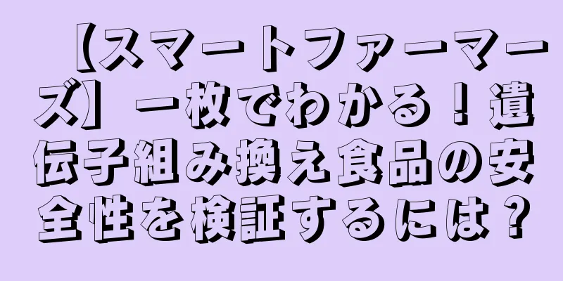 【スマートファーマーズ】一枚でわかる！遺伝子組み換え食品の安全性を検証するには？