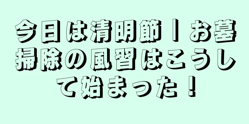 今日は清明節｜お墓掃除の風習はこうして始まった！
