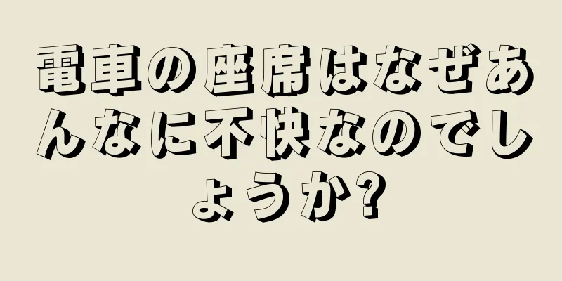 電車の座席はなぜあんなに不快なのでしょうか?