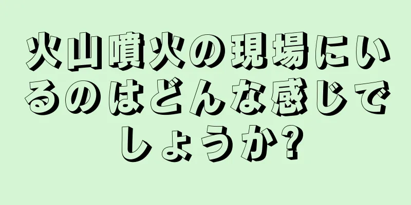 火山噴火の現場にいるのはどんな感じでしょうか?