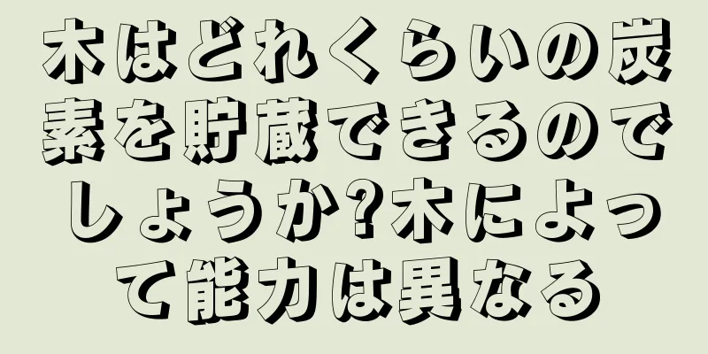 木はどれくらいの炭素を貯蔵できるのでしょうか?木によって能力は異なる