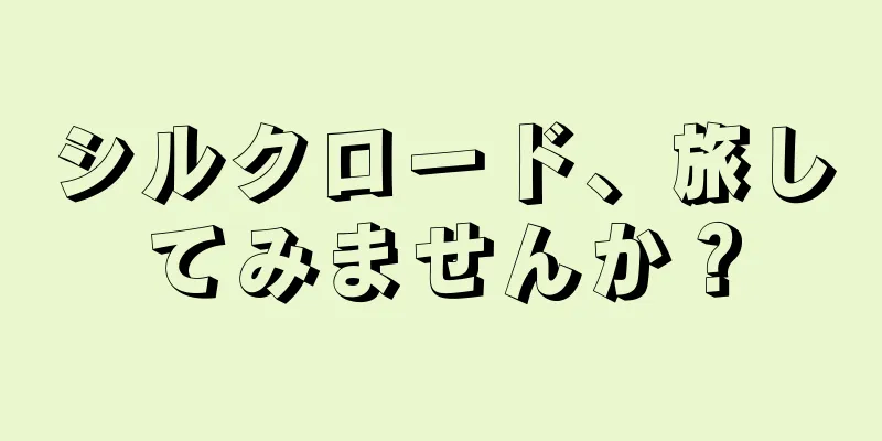シルクロード、旅してみませんか？