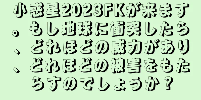 小惑星2023FKが来ます。もし地球に衝突したら、どれほどの威力があり、どれほどの被害をもたらすのでしょうか？