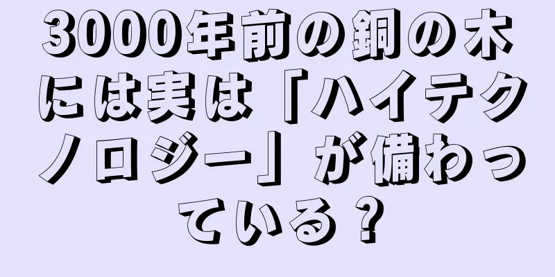 3000年前の銅の木には実は「ハイテクノロジー」が備わっている？
