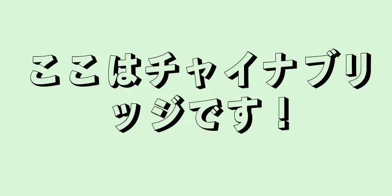ここはチャイナブリッジです！