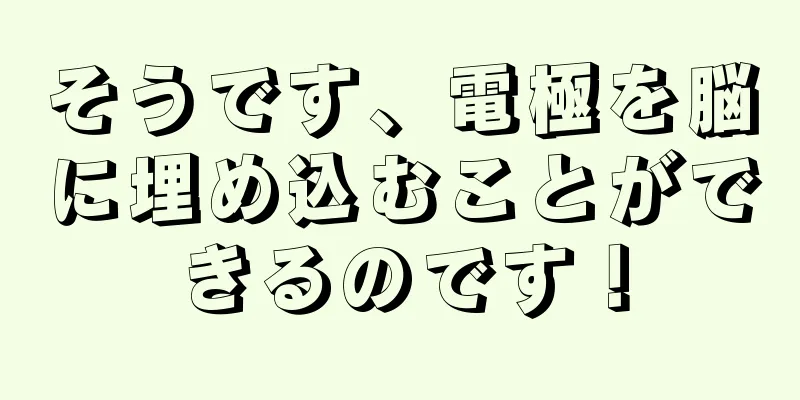 そうです、電極を脳に埋め込むことができるのです！