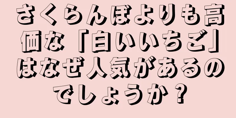 さくらんぼよりも高価な「白いいちご」はなぜ人気があるのでしょうか？