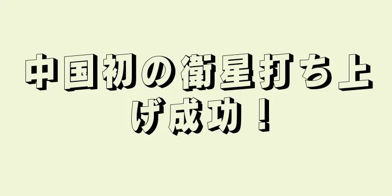 中国初の衛星打ち上げ成功！