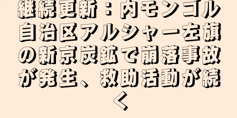 継続更新：内モンゴル自治区アルシャー左旗の新京炭鉱で崩落事故が発生、救助活動が続く