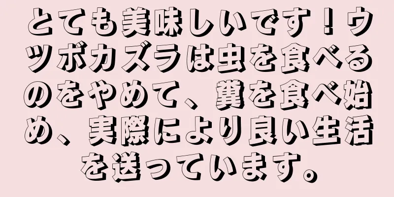 とても美味しいです！ウツボカズラは虫を食べるのをやめて、糞を食べ始め、実際により良い生活を送っています。
