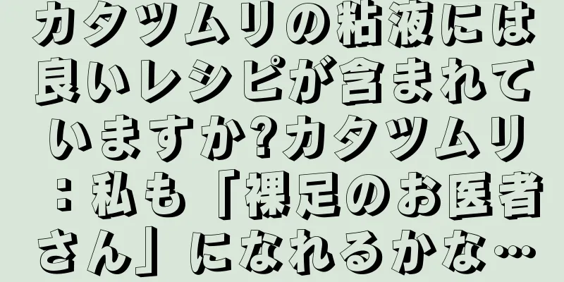カタツムリの粘液には良いレシピが含まれていますか?カタツムリ：私も「裸足のお医者さん」になれるかな…