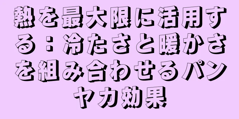 熱を最大限に活用する：冷たさと暖かさを組み合わせるパンヤカ効果
