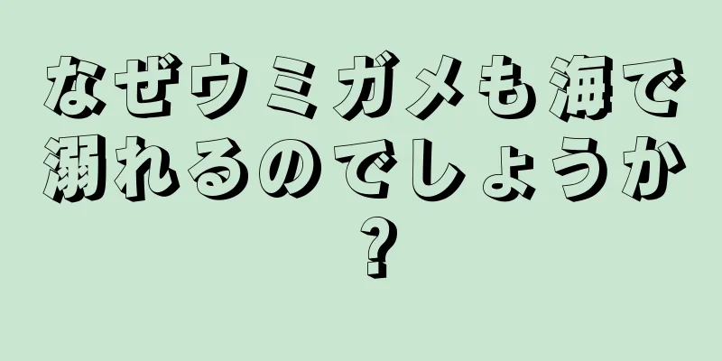 なぜウミガメも海で溺れるのでしょうか？