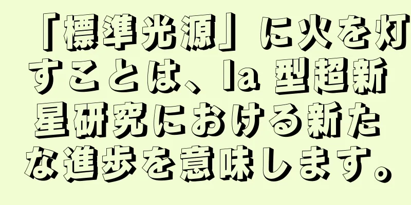 「標準光源」に火を灯すことは、Ia 型超新星研究における新たな進歩を意味します。
