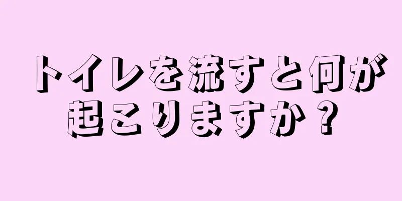 トイレを流すと何が起こりますか？