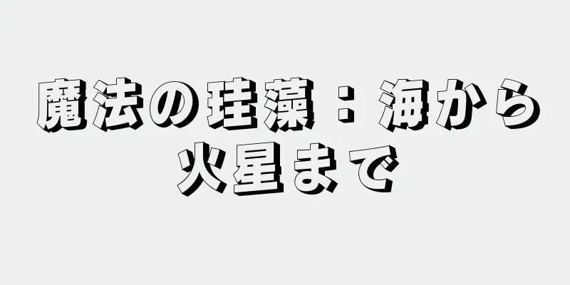 魔法の珪藻：海から火星まで