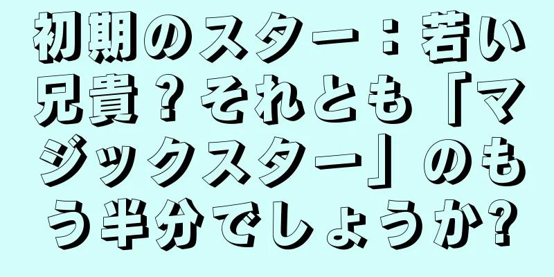 初期のスター：若い兄貴？それとも「マジックスター」のもう半分でしょうか?