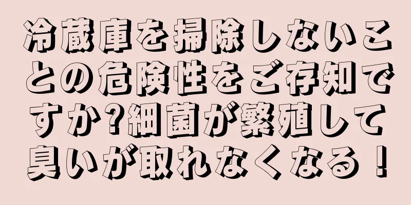 冷蔵庫を掃除しないことの危険性をご存知ですか?細菌が繁殖して臭いが取れなくなる！