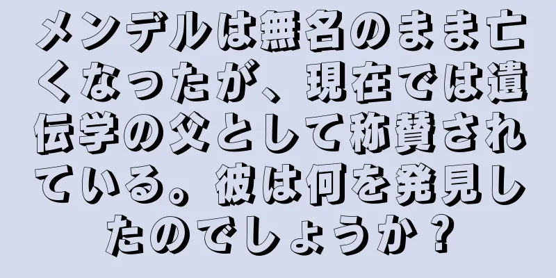 メンデルは無名のまま亡くなったが、現在では遺伝学の父として称賛されている。彼は何を発見したのでしょうか？