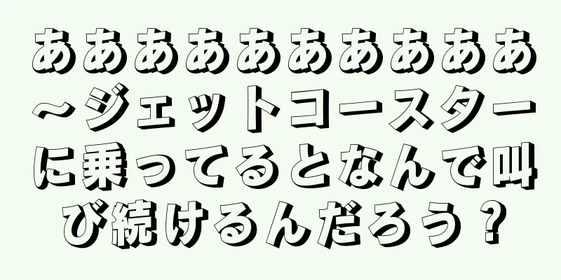 ああああああああああ〜ジェットコースターに乗ってるとなんで叫び続けるんだろう？