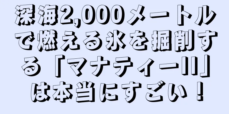 深海2,000メートルで燃える氷を掘削する「マナティーII」は本当にすごい！