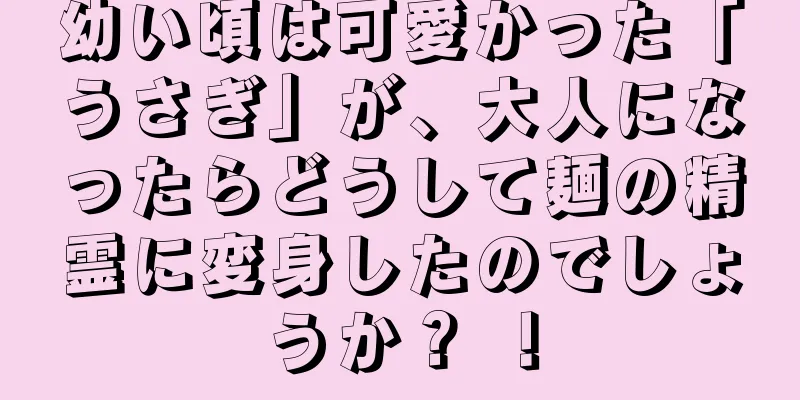 幼い頃は可愛かった「うさぎ」が、大人になったらどうして麺の精霊に変身したのでしょうか？ ！
