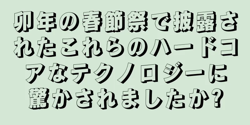 卯年の春節祭で披露されたこれらのハードコアなテクノロジーに驚かされましたか?