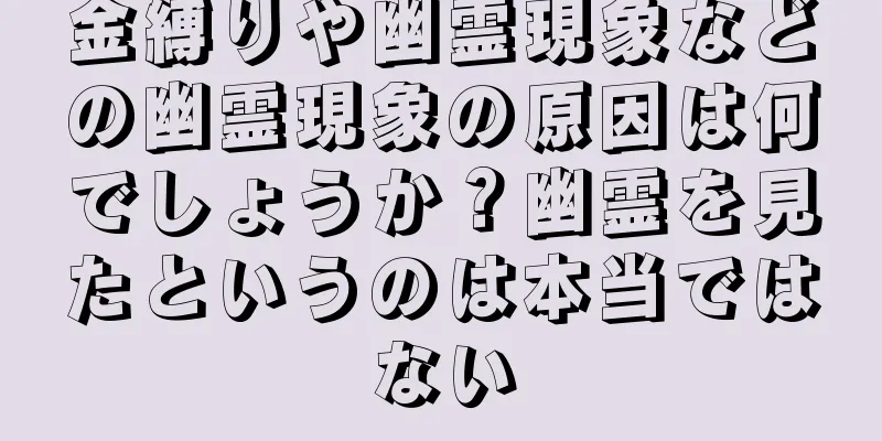 金縛りや幽霊現象などの幽霊現象の原因は何でしょうか？幽霊を見たというのは本当ではない