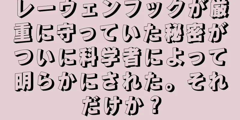 レーウェンフックが厳重に守っていた秘密がついに科学者によって明らかにされた。それだけか？