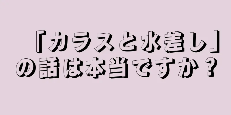 「カラスと水差し」の話は本当ですか？