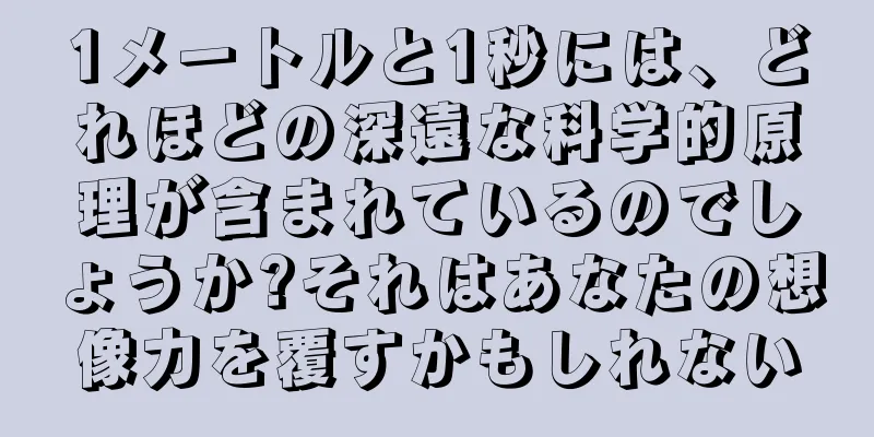 1メートルと1秒には、どれほどの深遠な科学的原理が含まれているのでしょうか?それはあなたの想像力を覆すかもしれない