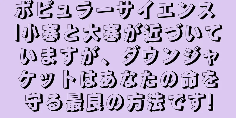 ポピュラーサイエンス |小寒と大寒が近づいていますが、ダウンジャケットはあなたの命を守る最良の方法です!