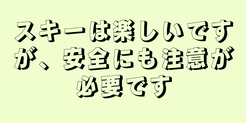 スキーは楽しいですが、安全にも注意が必要です