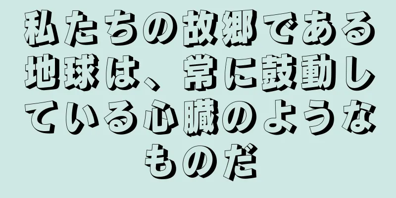 私たちの故郷である地球は、常に鼓動している心臓のようなものだ