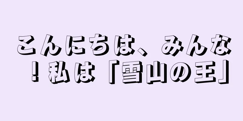 こんにちは、みんな！私は「雪山の王」