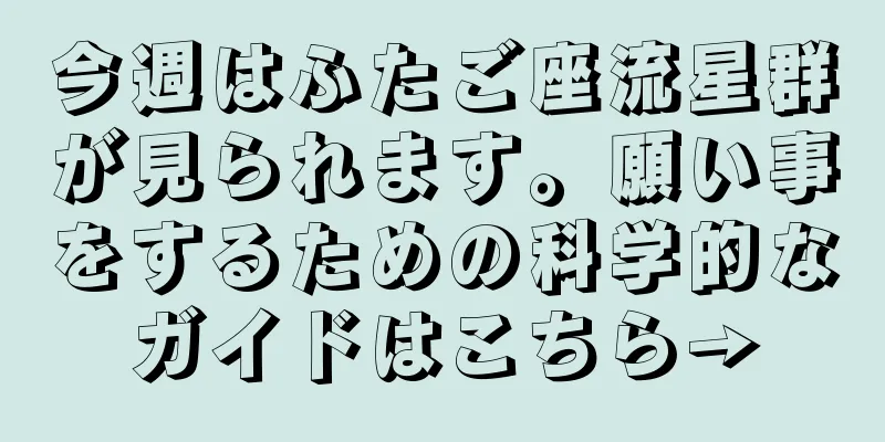 今週はふたご座流星群が見られます。願い事をするための科学的なガイドはこちら→