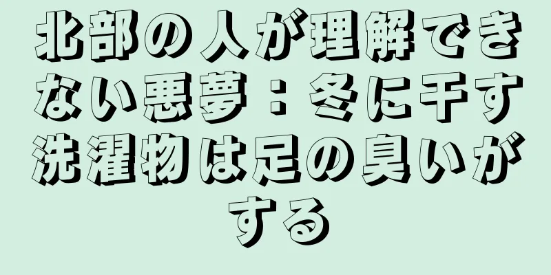 北部の人が理解できない悪夢：冬に干す洗濯物は足の臭いがする