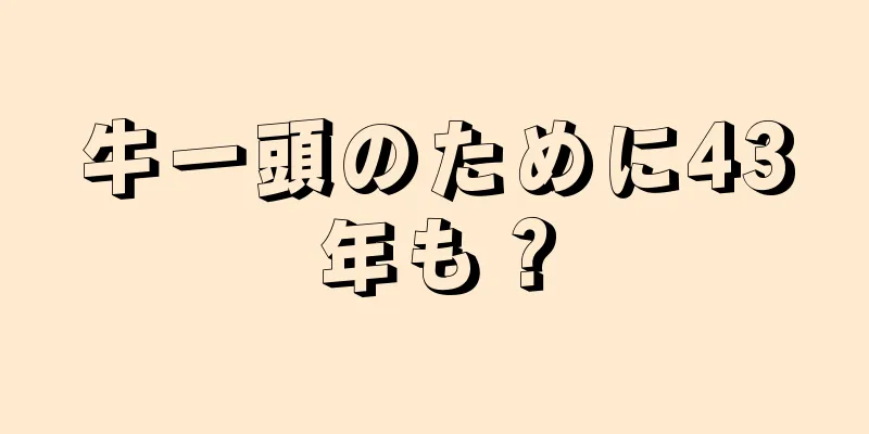 牛一頭のために43年も？