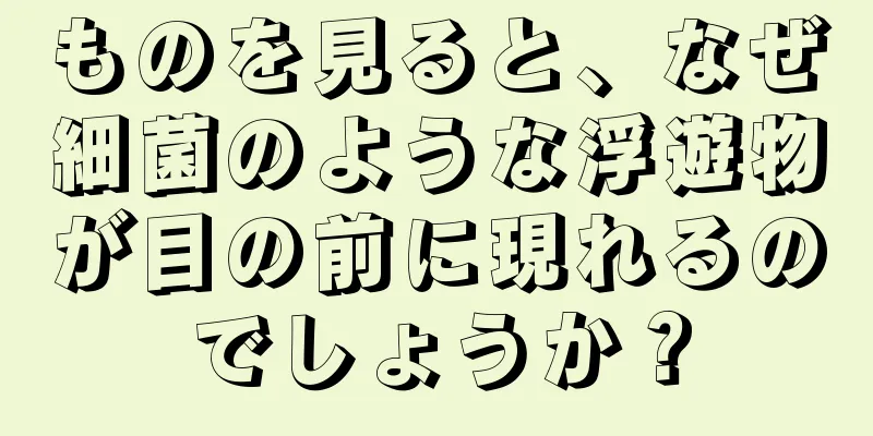 ものを見ると、なぜ細菌のような浮遊物が目の前に現れるのでしょうか？