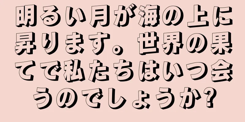 明るい月が海の上に昇ります。世界の果てで私たちはいつ会うのでしょうか?