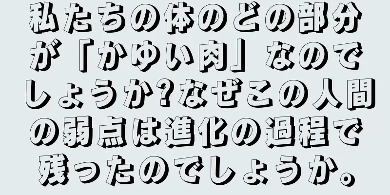 私たちの体のどの部分が「かゆい肉」なのでしょうか?なぜこの人間の弱点は進化の過程で残ったのでしょうか。